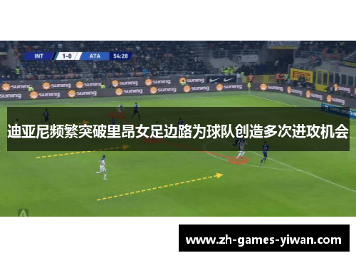 迪亚尼频繁突破里昂女足边路为球队创造多次进攻机会